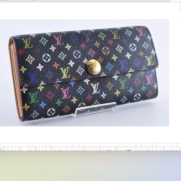 Rare  Louis Vuitton Limited Edition Takashi Murakami Sarah Wallet Multicolor - Picture 1 of 11